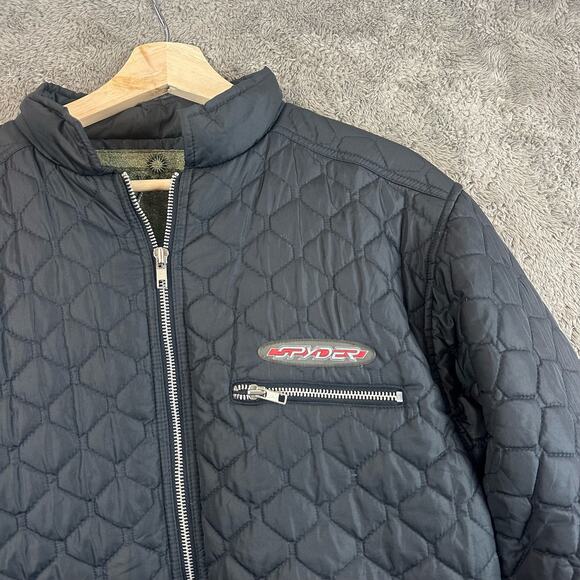 Spyder Team Venom Black Quilted Jacket Coat Puffer Winter Ski Youth Size 18 - Picture 3 of 13